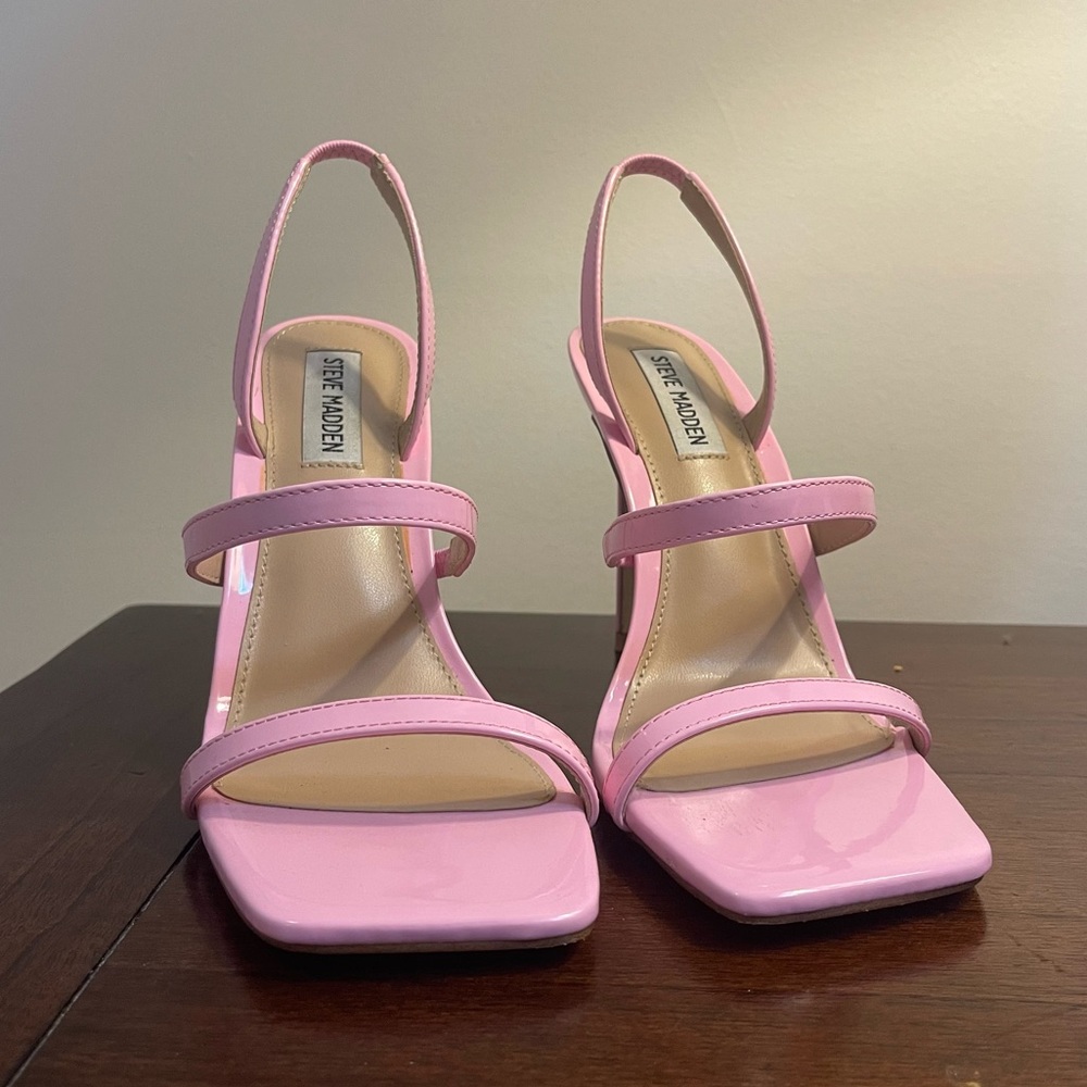 Steve Madden Gracey Sandal Heel — Pink, Size 8